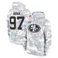 Punc SF.49ers #97 Nick Bosa Player Arctic Camo Limited Salute to Service Pullover Hoodies Game Stitched Jerseys