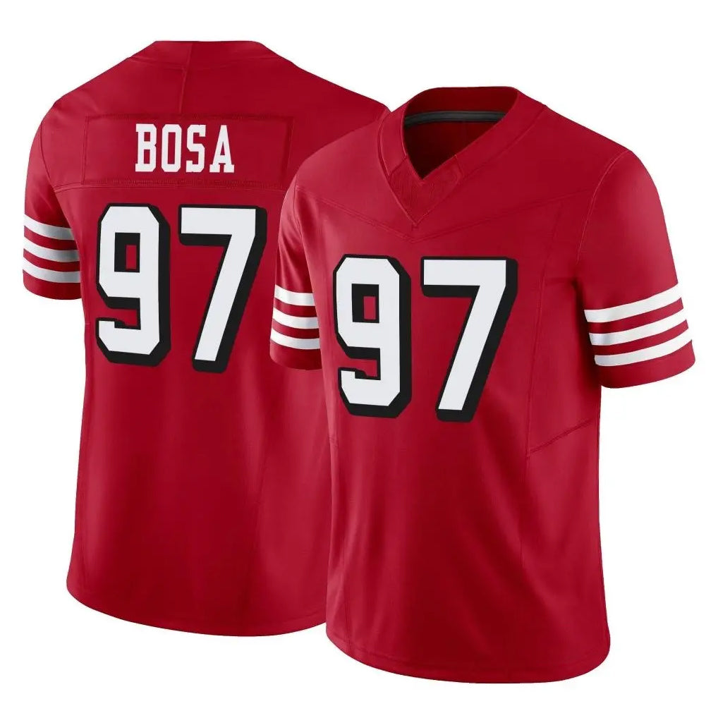 Punc SF.49ers #97 Nick Bosa Player Red Limited Alternate Vapor F.U.S.E. Home Game Stitched Jerseys