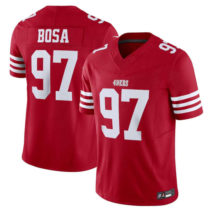Punc SF.49ers #97 Nick Bosa Player Scarlet Vapor F.U.S.E. Limited Stitched Jerseys