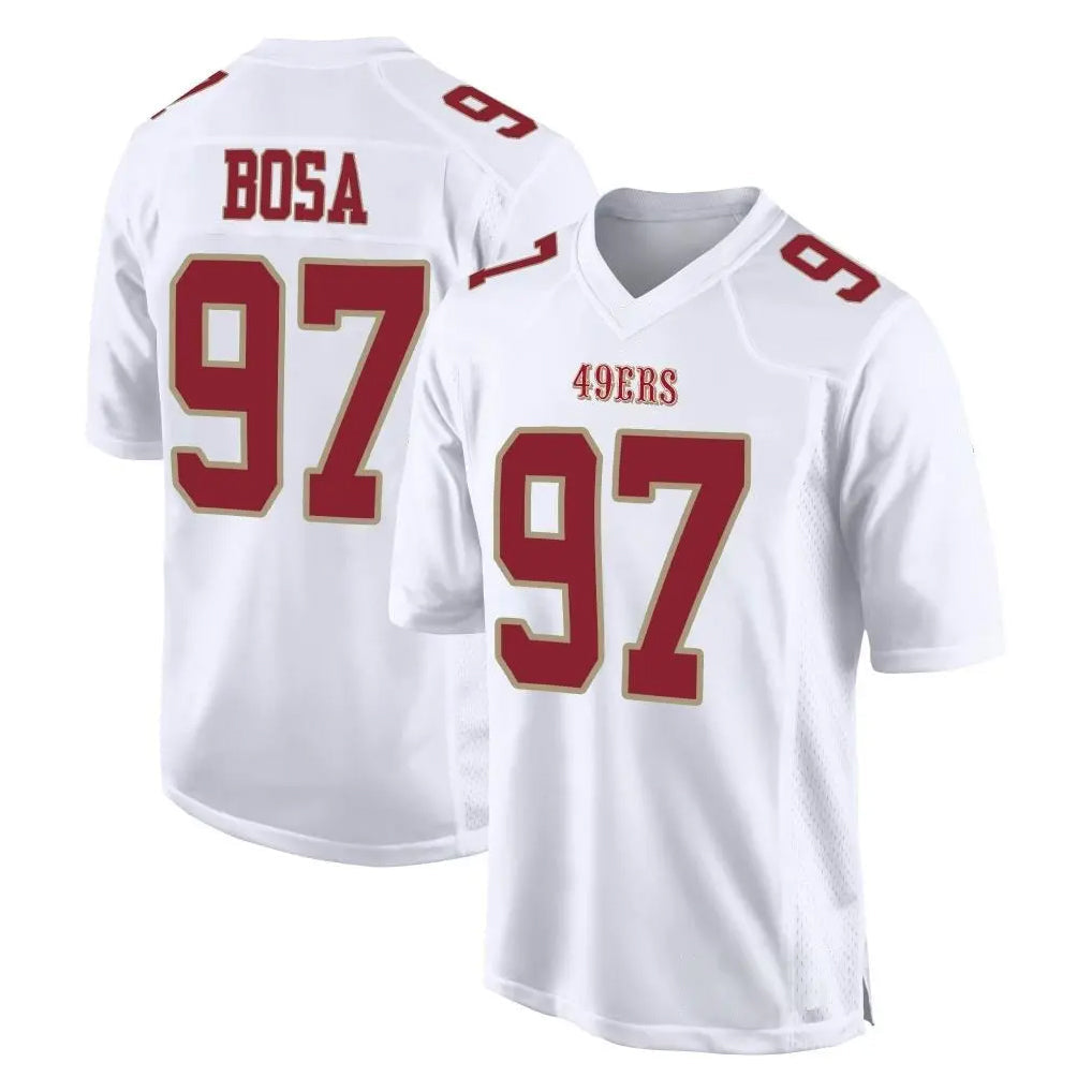 Punc SF.49ers #97 Nick Bosa Player White Fashion Home Game Stitched Jerseys
