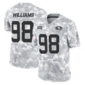 Punc SF.49ers #98 Mykel Williams Player Arctic Camo Limited Salute To Service Home Game Stitched Jerseys