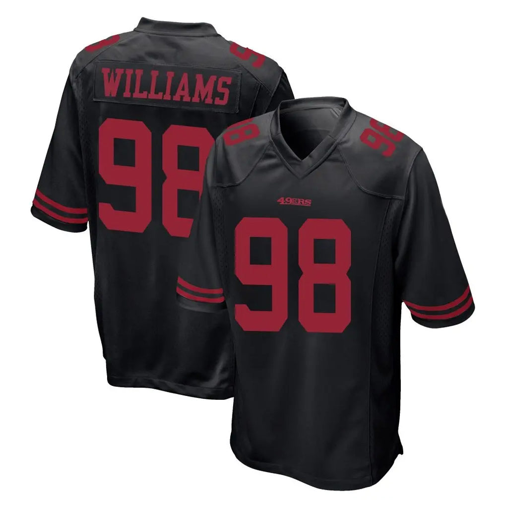 Punc SF.49ers #98 Mykel Williams Player Black Alternate Home Game Stitched Jerseys