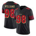 Punc SF.49ers #98 Mykel Williams Player Black Limited Rivalries Collection Home Game Stitched Jerseys