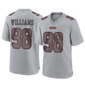 Punc SF.49ers #98 Mykel Williams Player Gray Atmosphere Fashion Home Game Stitched Jerseys