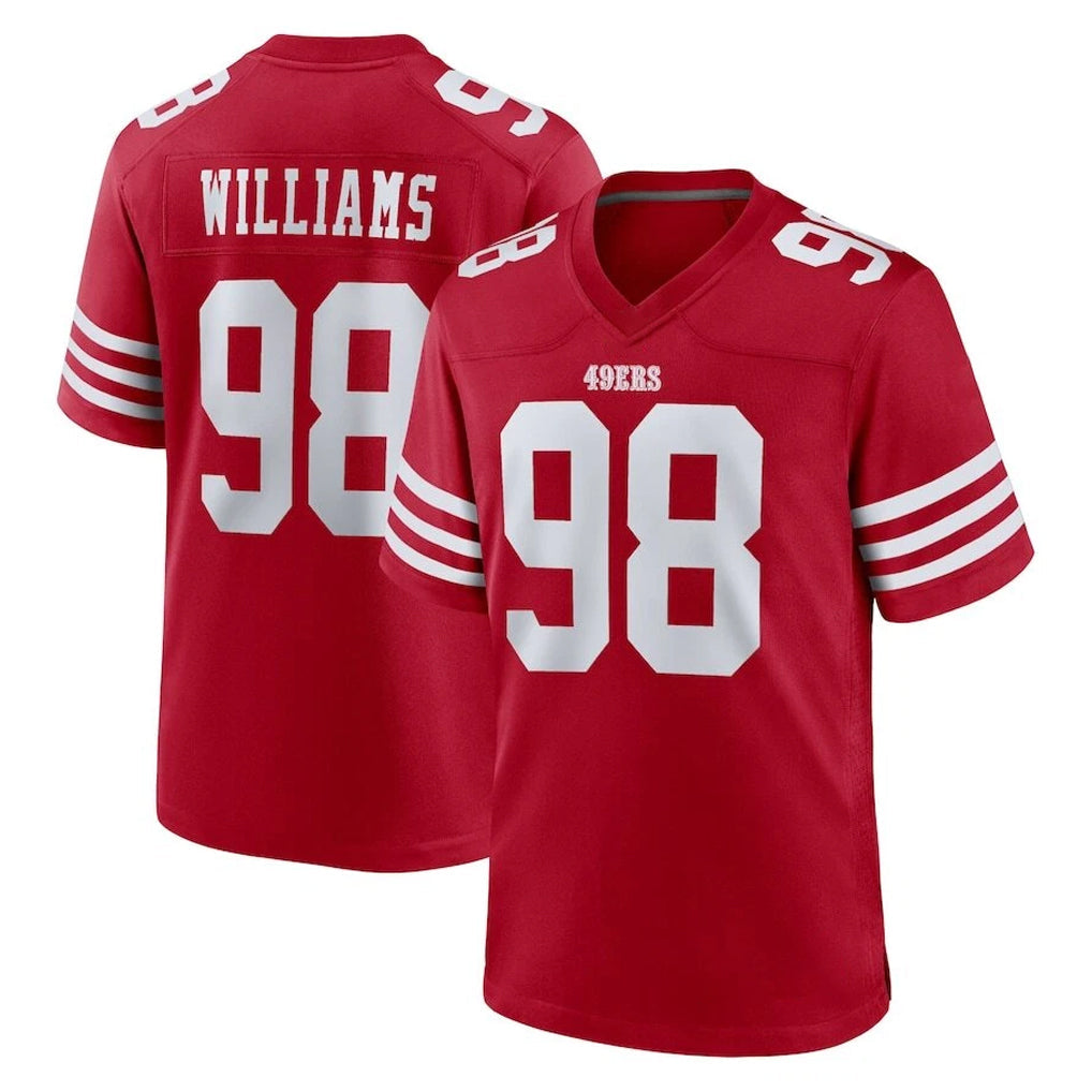 Punc SF.49ers #98 Mykel Williams Player Red Game Home Stitched Jerseys