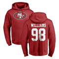 Punc SF.49ers #98 Mykel Williams Player Red LOGO Pullover Hoodies Home Game Stitched Jerseys