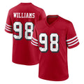 Punc SF.49ers #98 Mykel Williams Player Red Limited Alternate Home Game Stitched Jerseys