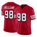 Punc SF.49ers #98 Mykel Williams Player Red Limited Alternate Vapor F.U.S.E. Home Game Stitched Jerseys