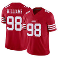 Punc SF.49ers #98 Mykel Williams Player Red Limited Vapor F.U.S.E. Home Game Stitched Jerseys