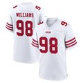 Punc SF.49ers #98 Mykel Williams Player White Game Home Stitched Jerseys