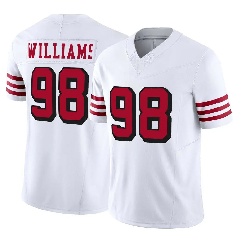Punc SF.49ers #98 Mykel Williams Player White Limited Alternate Vapor F.U.S.E. Home Game Stitched Jerseys