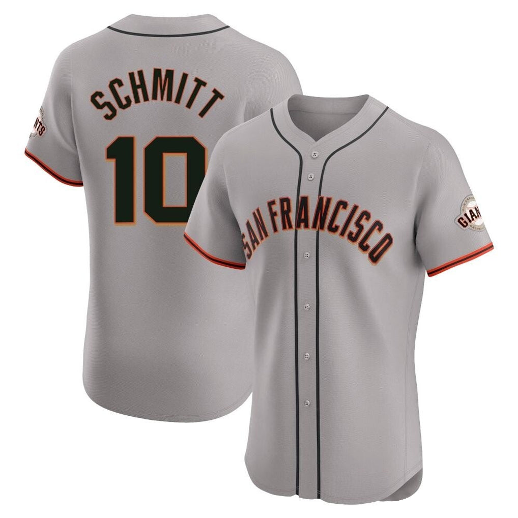 Punc SF.Giants #10 Casey Schmitt Player Gray Home Limited Elite Stitched Jerseys