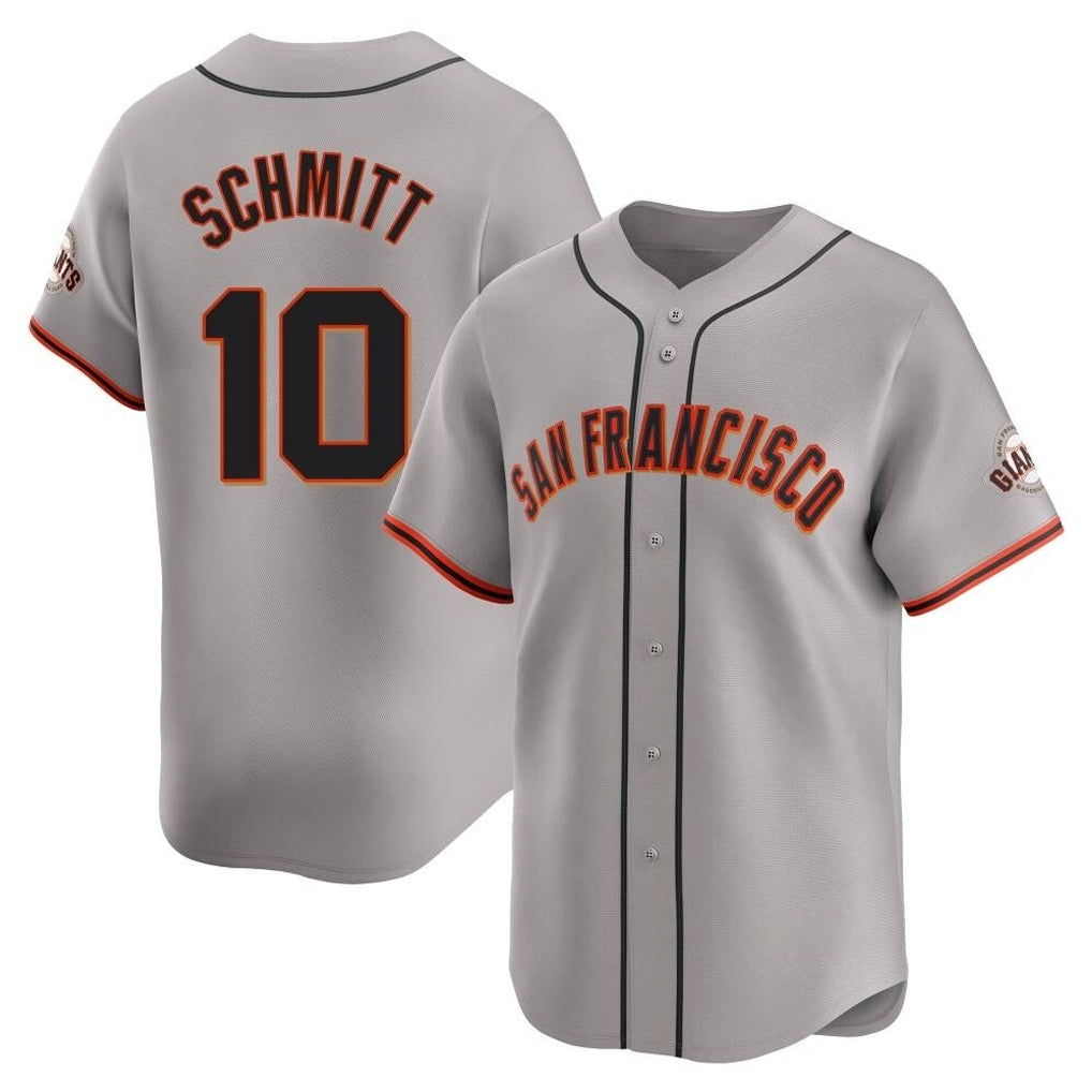 Punc SF.Giants #10 Casey Schmitt Player Gray Home Limited Stitched Jerseys