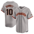 Punc SF.Giants #10 Casey Schmitt Player Gray Home Limited Stitched Jerseys