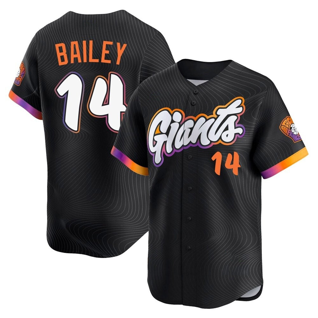 Punc SF.Giants #14 Patrick Bailey Player Black 2025 City Connect Home Limited Stitched Jerseys