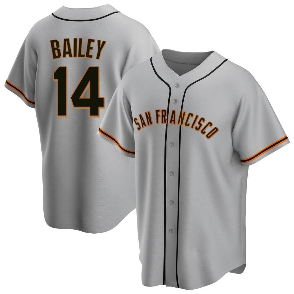 Punc SF.Giants #14 Patrick Bailey Player Gray Home Game Stitched Jerseys