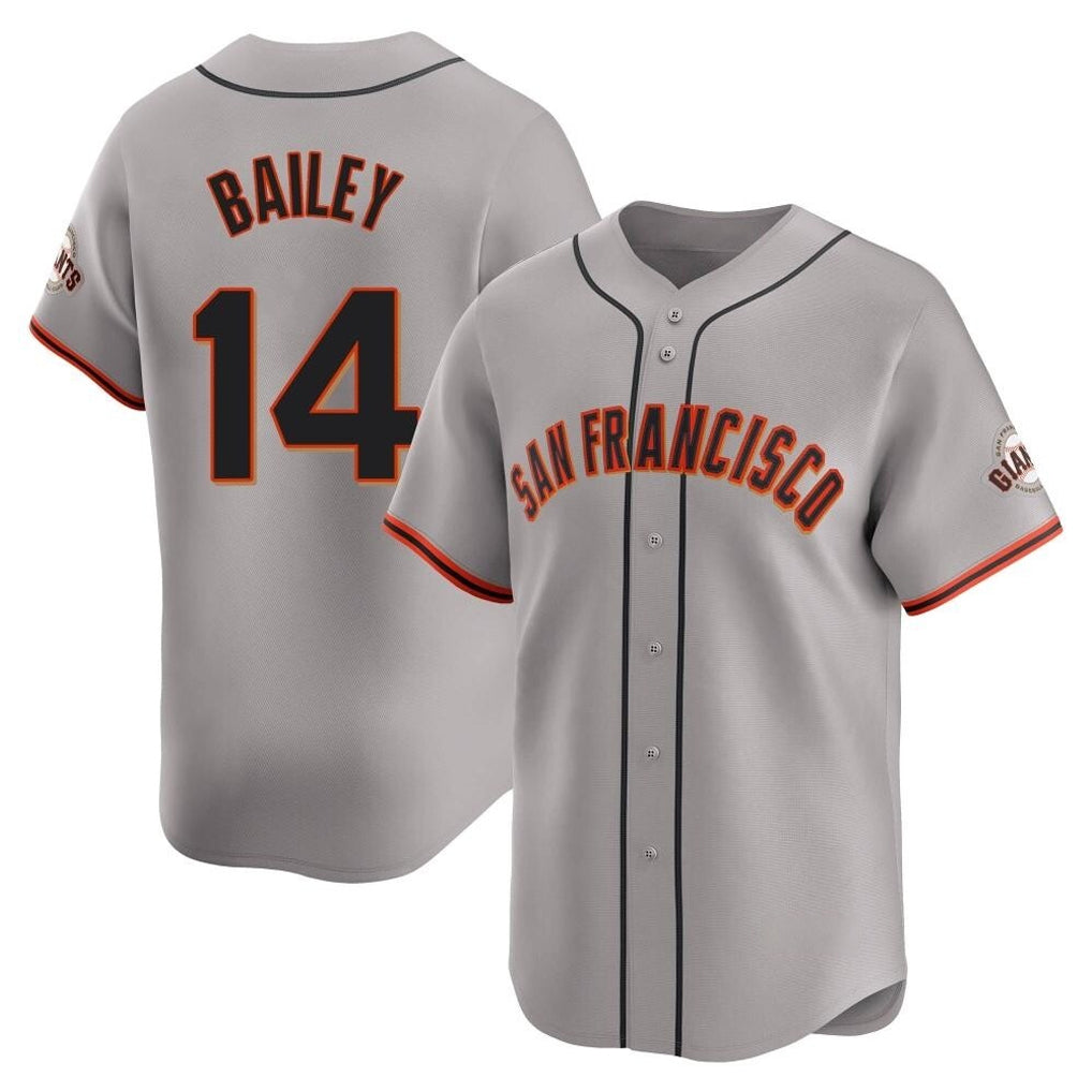 Punc SF.Giants #14 Patrick Bailey Player Gray Home Limited Stitched Jerseys