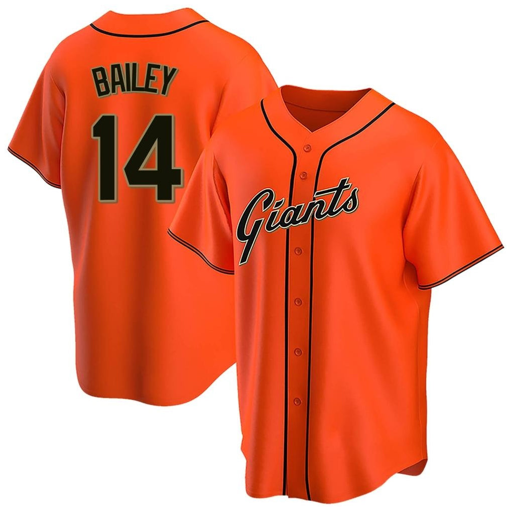 Punc SF.Giants #14 Patrick Bailey Player Orange Home Game Stitched Jerseys