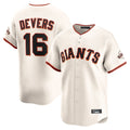 Punc SF.Giants #16 Rafael Devers Player Cream Home Limited Stitched Jerseys