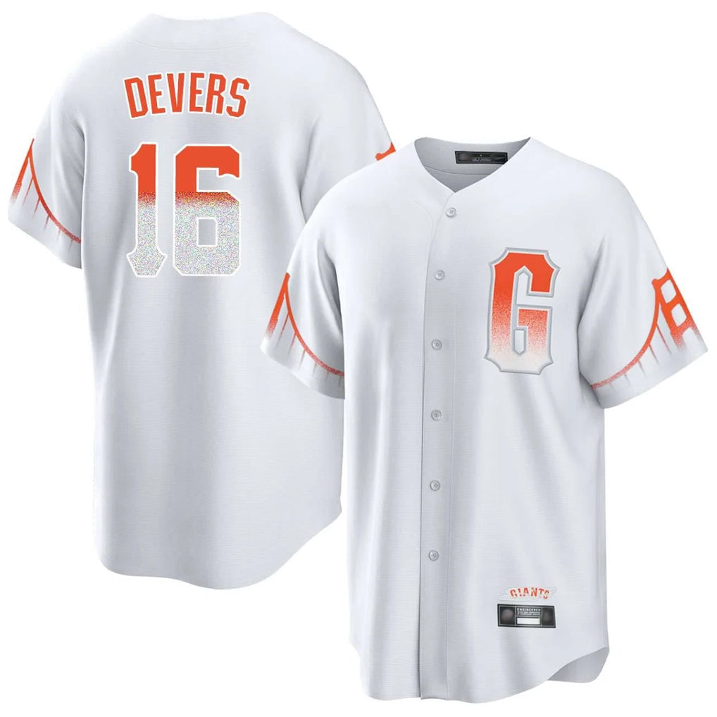 Punc SF.Giants #16 Rafael Devers Player White City Connect Home Game Stitched Jerseys