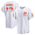 Punc SF.Giants #17 Heliot Ramos Player White City Connect Home Game Stitched Jerseys
