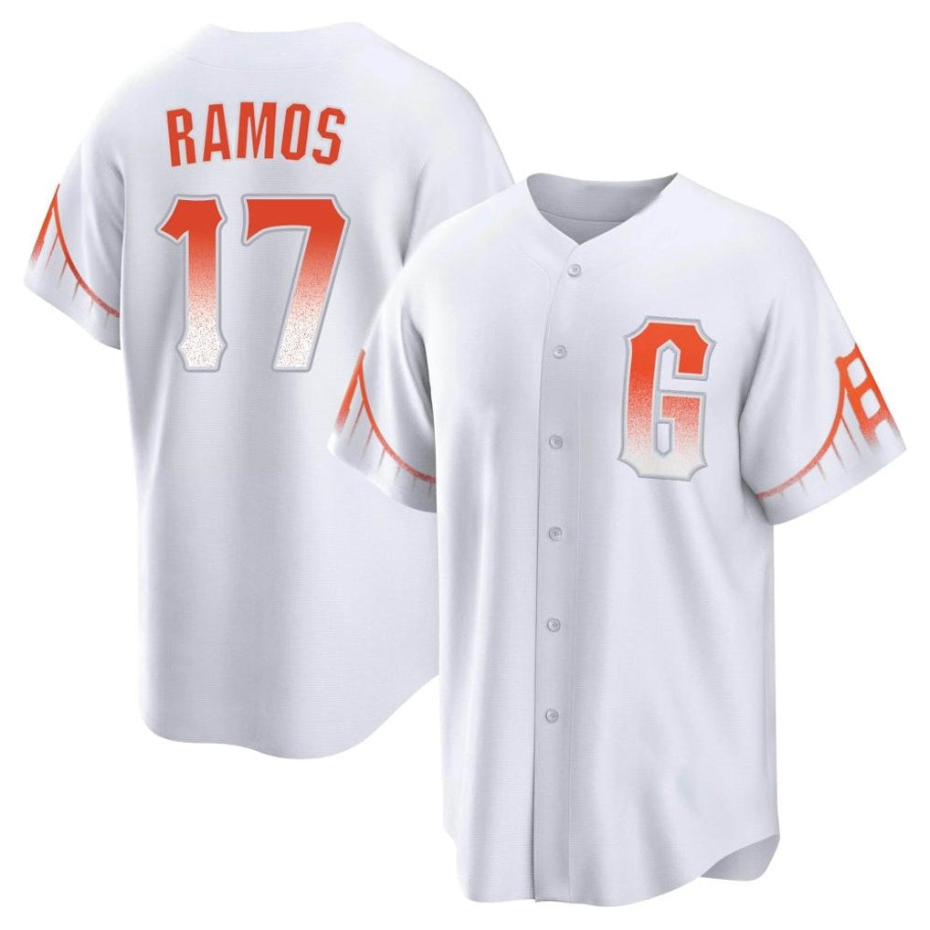 Punc SF.Giants #17 Heliot Ramos Player White City Connect Home Game Stitched Jerseys