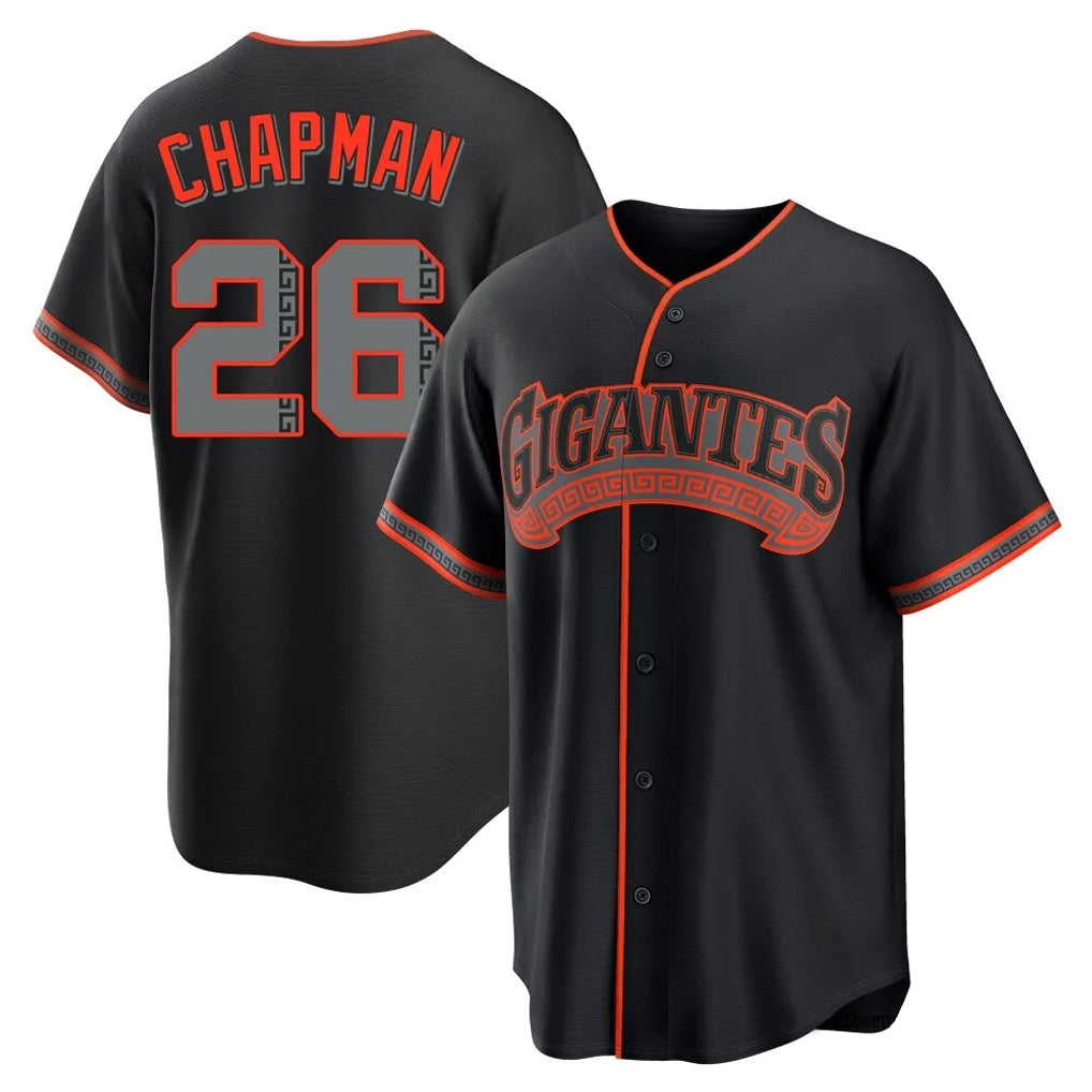 Punc SF.Giants #26 Matt Chapman Player Black Alternate Limited Stitched Jerseys