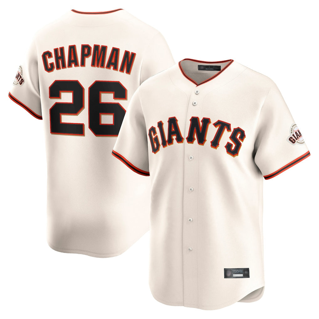 Punc SF.Giants #26 Matt Chapman Player Cream Home Limited Stitched Jerseys
