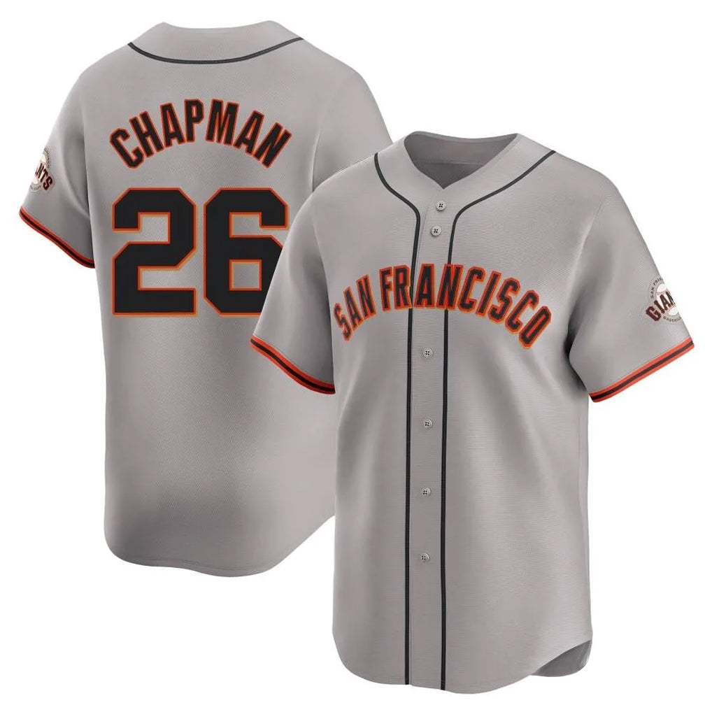Punc SF.Giants #26 Matt Chapman Player Gray Home Limited Stitched Jerseys