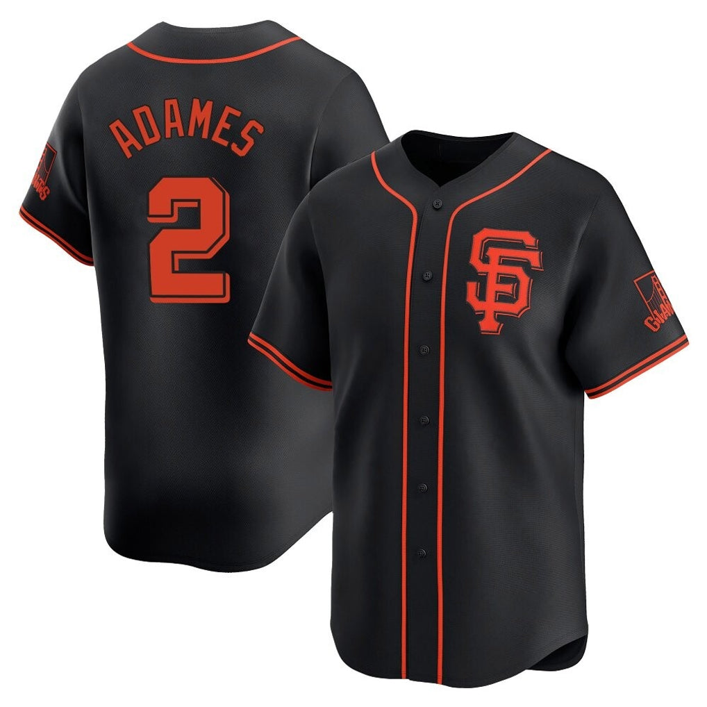 Punc SF.Giants #2 Willy Adames Player  Black 2026 Home Limited Stitched Jerseys