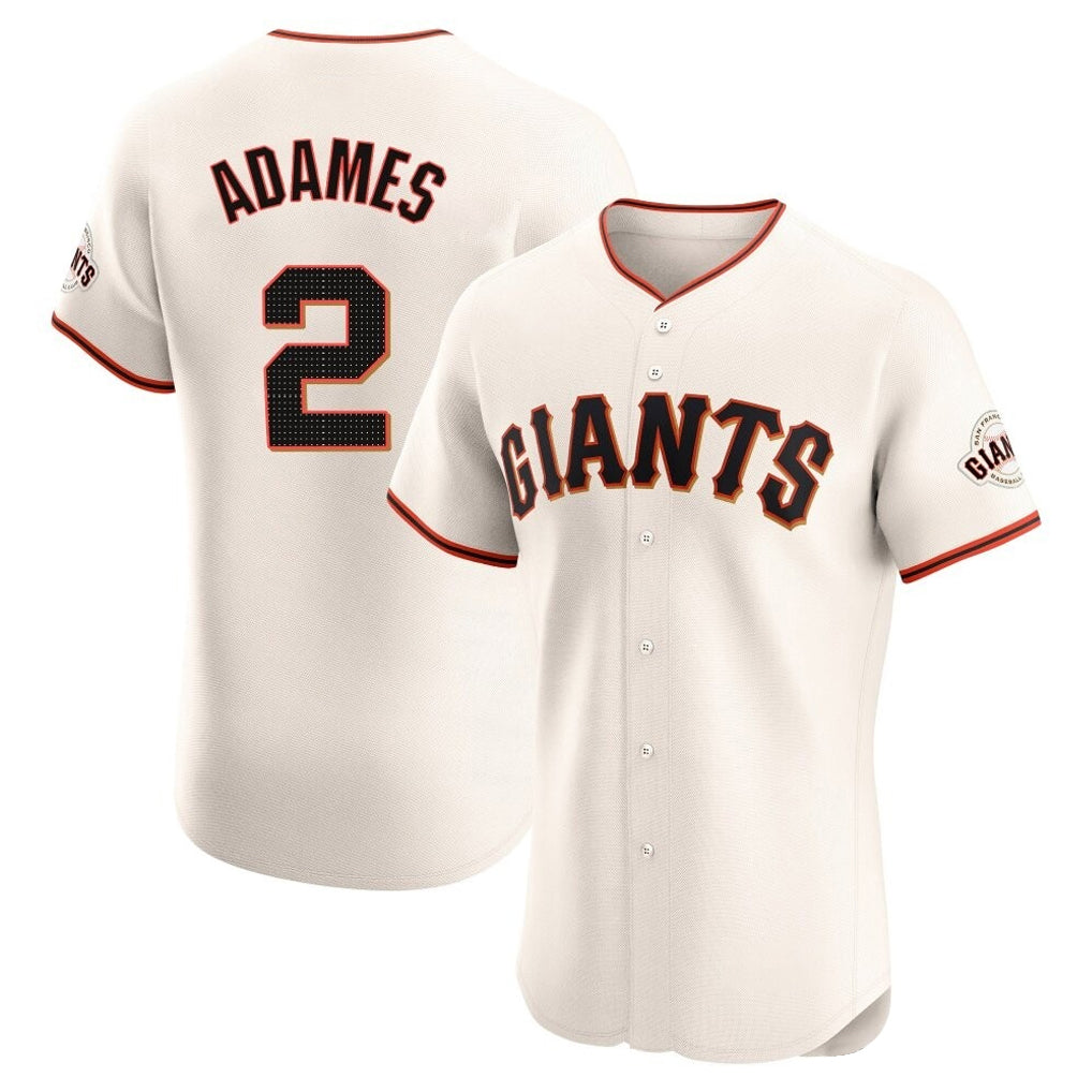 Punc SF.Giants #2 Willy Adames Player Cream Home Limited Elite Stitched Jerseys