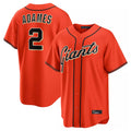 Punc SF.Giants #2 Willy Adames Player Orange Home Game Stitched Jerseys