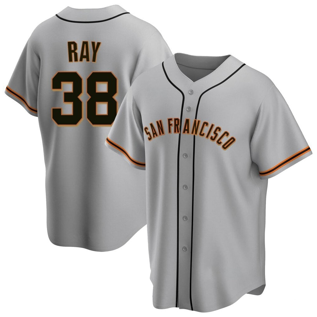 Punc SF.Giants #38 Robbie Ray Player Gray Home Game Stitched Jerseys
