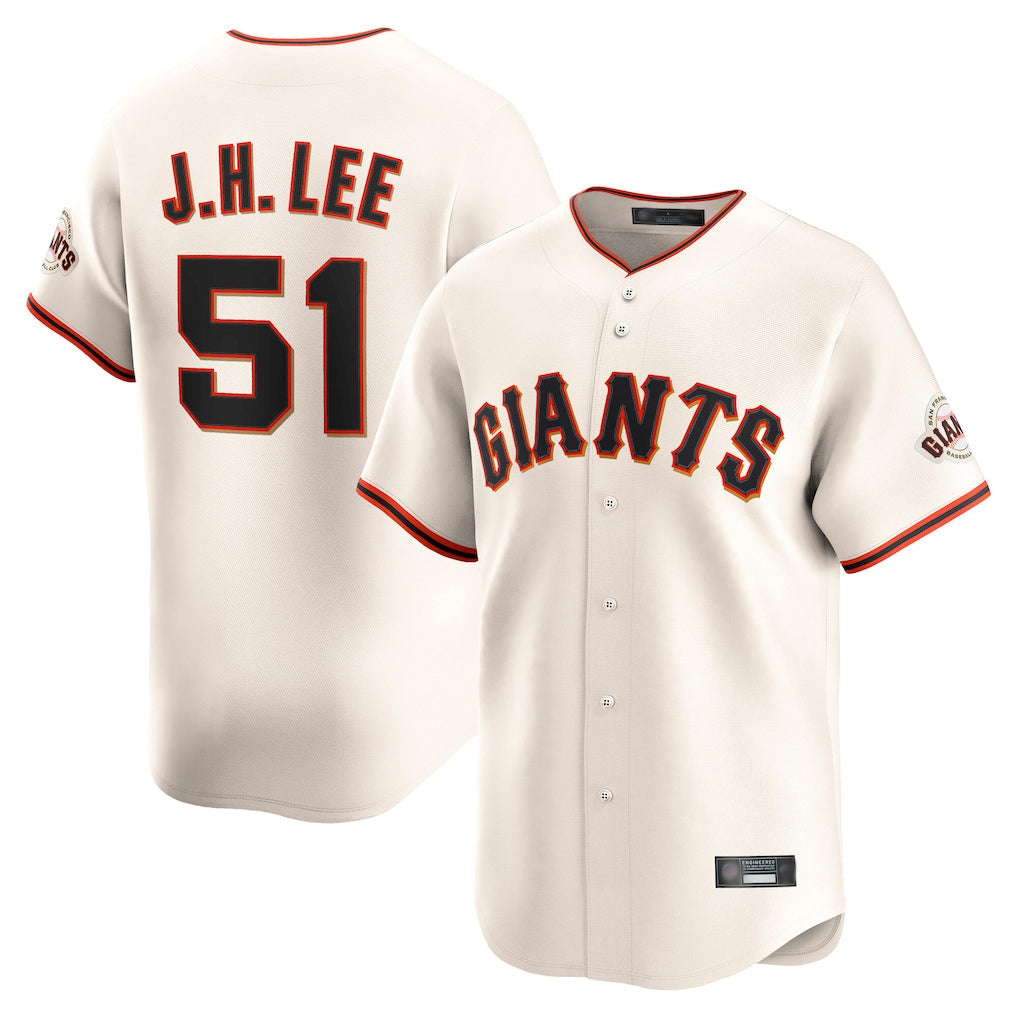 Punc SF.Giants #51 Jung Hoo Lee Player Cream Home Limited Stitched Jerseys