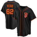 Punc SF.Giants #62 Logan Webb Player Black Home Game Stitched Jerseys