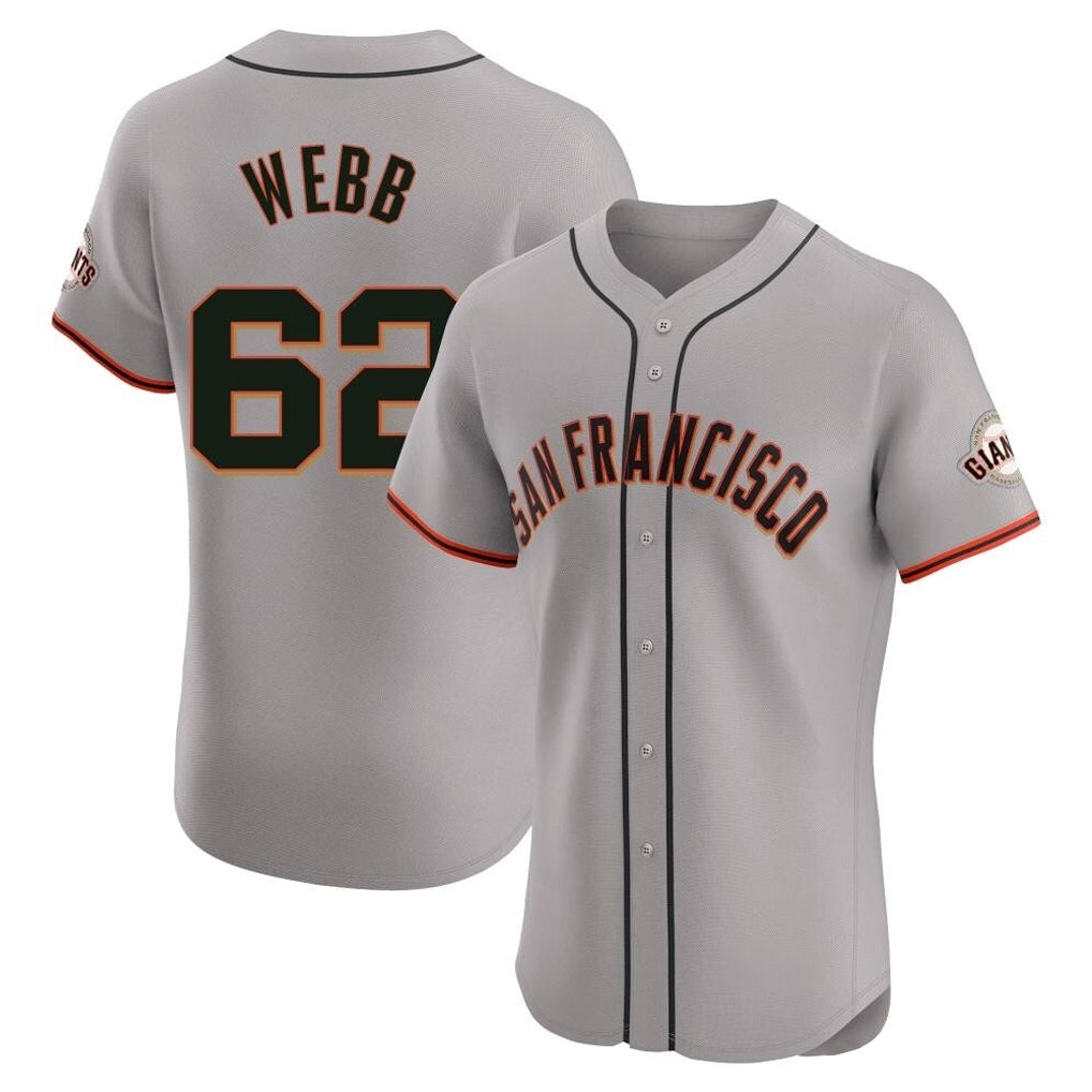 Punc SF.Giants #62 Logan Webb Player Gray Home Limited Elite Stitched Jerseys