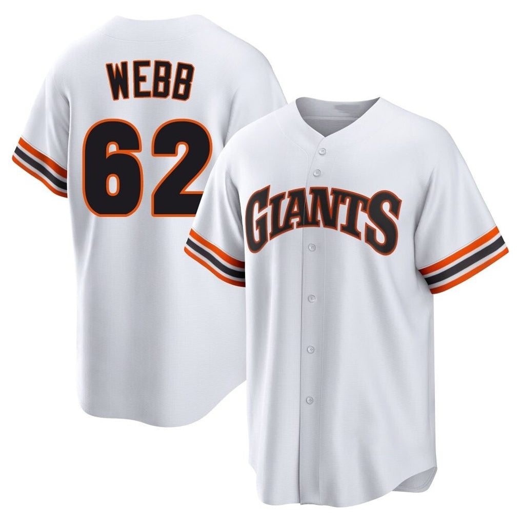 Punc SF.Giants #62 Logan Webb Player White Home Game Stitched Jerseys