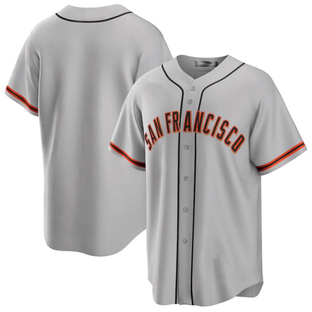 Punc SF.Giants Blank Player Gray Home Game Stitched Jerseys