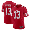 Punc SFr.49ers #13 Brock Purdy Player Scarlet Replica Game Stitched Jerseys