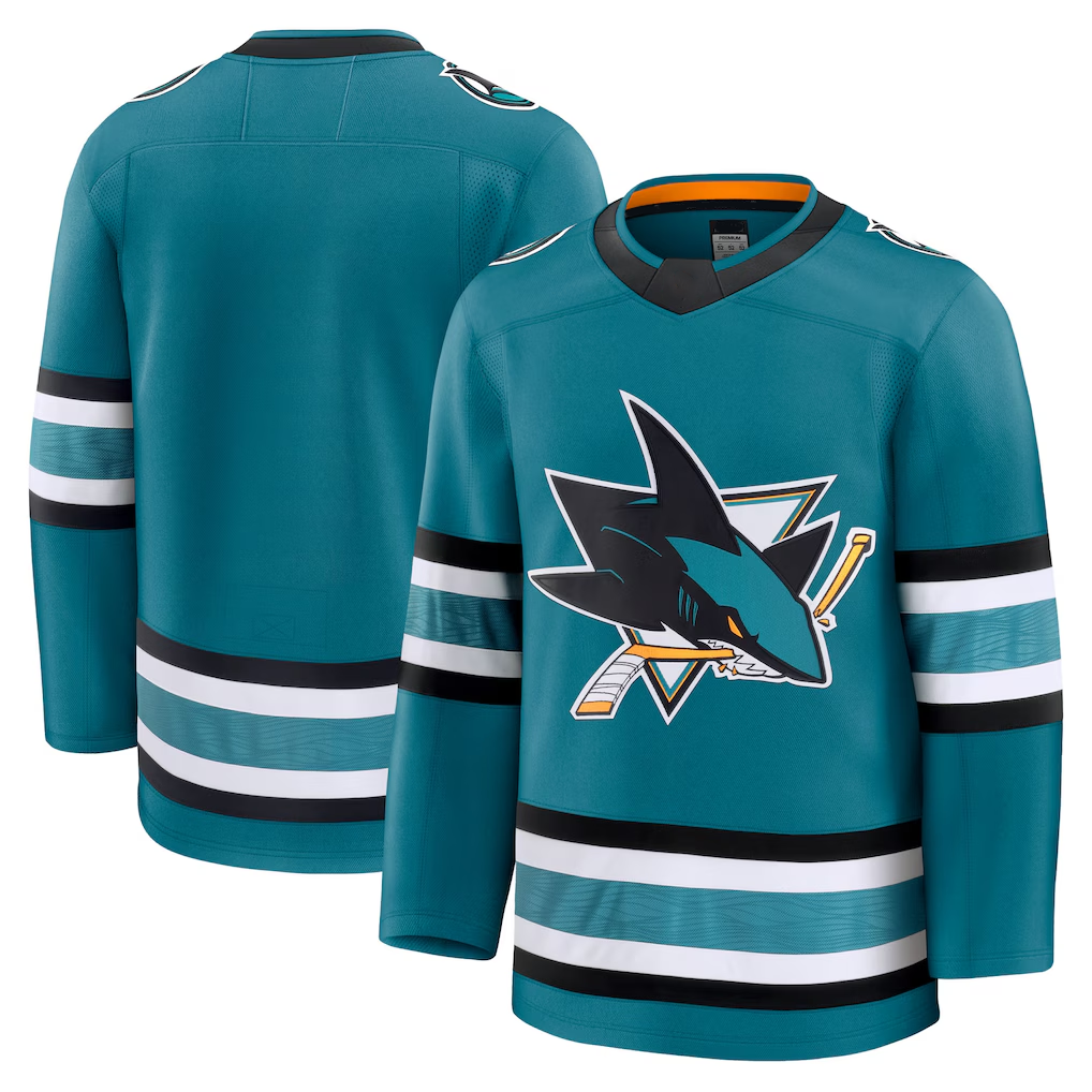 Punc S.Jose Sharks Teal Home Premium Jerseys