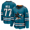 Punc S.Jose Sharks #77 Michael Misa Teal Breakaway Jerseys
