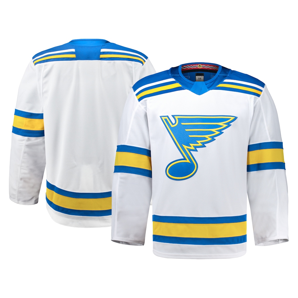 Punc St.L.Blues White Away Authentic Pro Jerseys