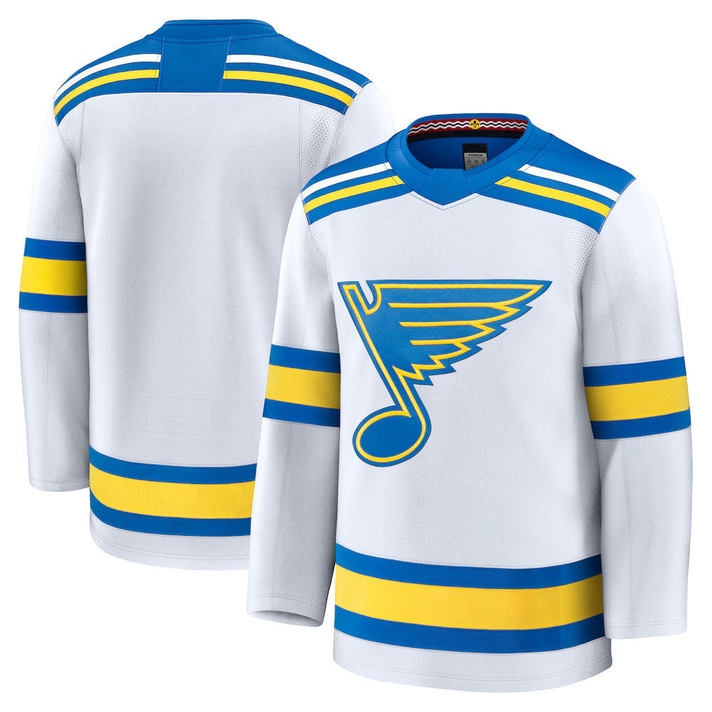 Punc St.L.Blues White Away Premium Jerseys