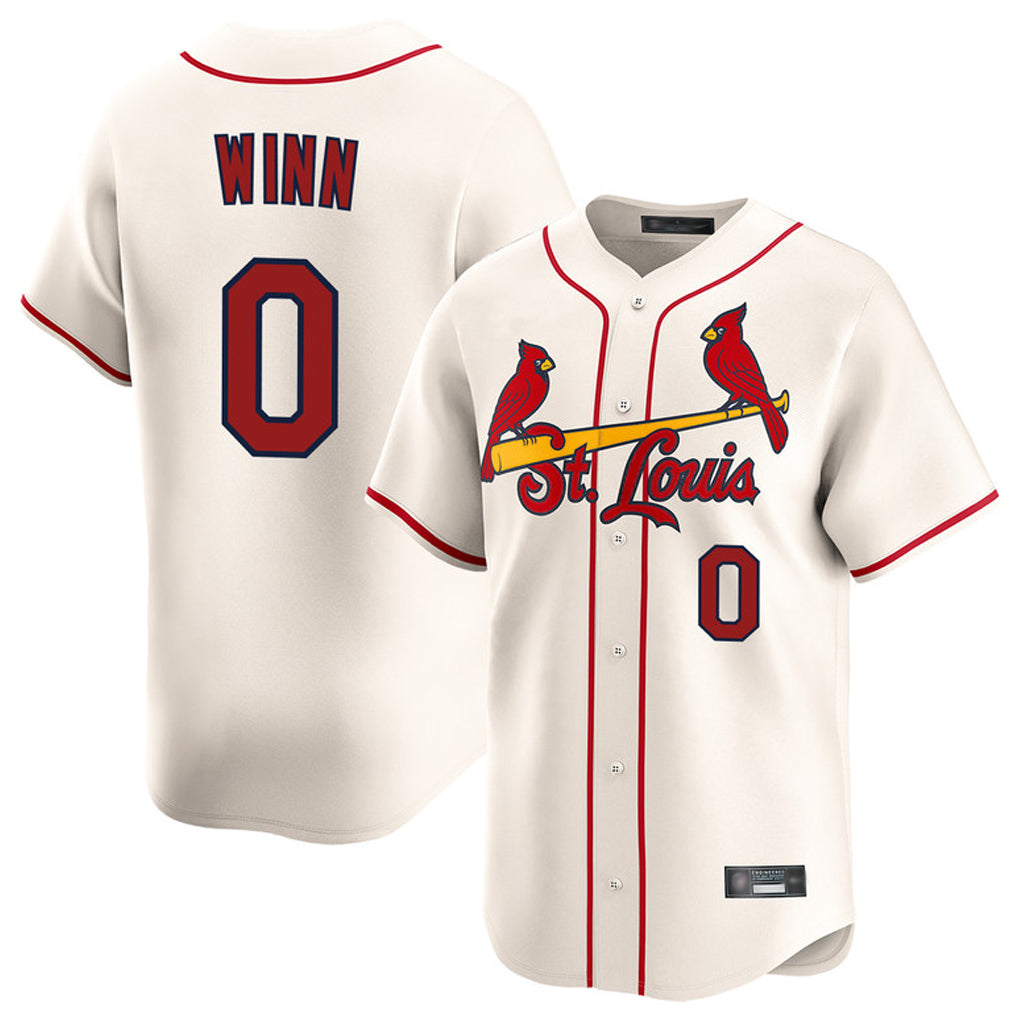 Punc St. Louis Cardinals #0 Masyn Winn Player Cream Home Limited Stitched Jerseys
