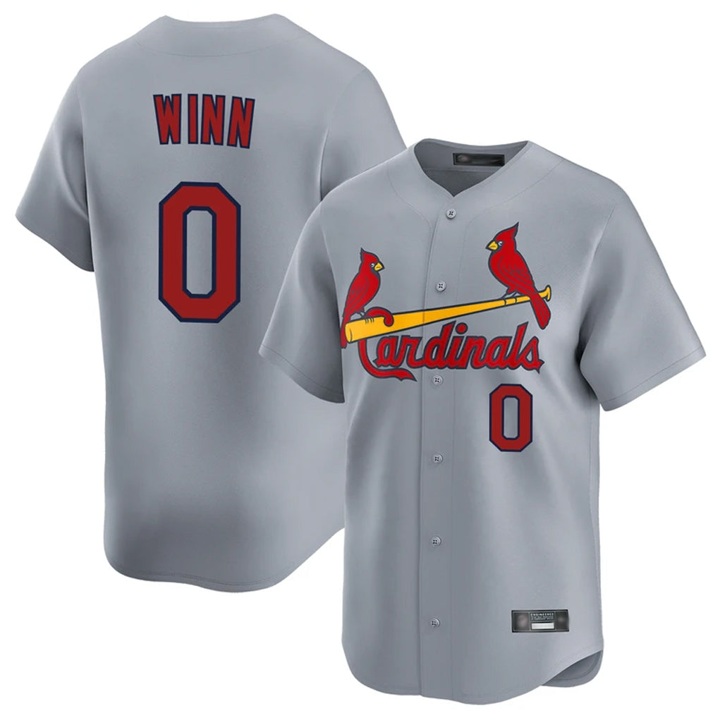 Punc St. Louis Cardinals #0 Masyn Winn Player Gray Home Limited Stitched Jerseys