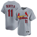 Punc St. Louis Cardinals #11 Victor Scott II Player Gray Home Limited Stitched Jerseys