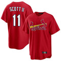 Punc St. Louis Cardinals #11 Victor Scott II Player Red Home Game Stitched Jerseys