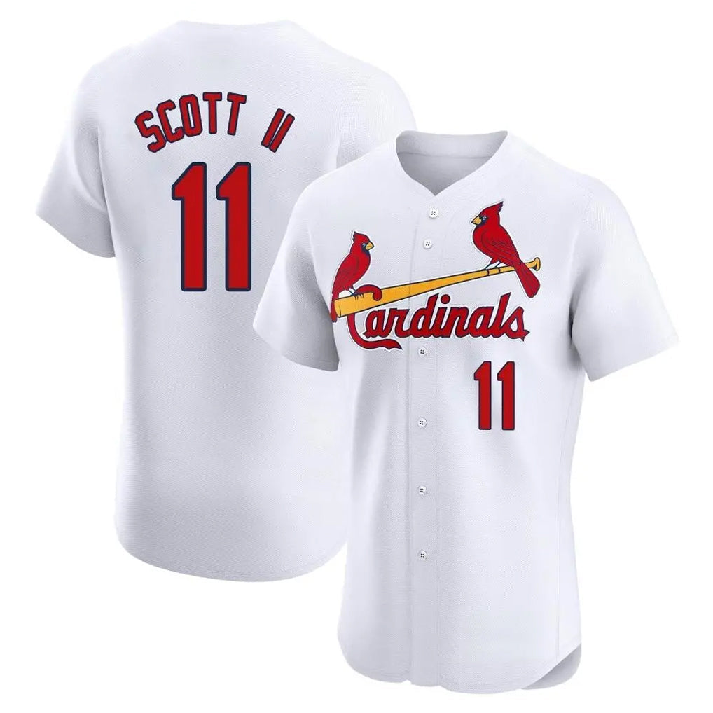 Punc St. Louis Cardinals #11 Victor Scott II Player White Home Limited Elite Stitched Jerseys