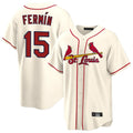 Punc St. Louis Cardinals #15 Jose Fermin Player Cream Home Game Stitched Jerseys