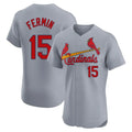 Punc St. Louis Cardinals #15 Jose Fermin Player Gray Home Limited Elite Stitched Jerseys